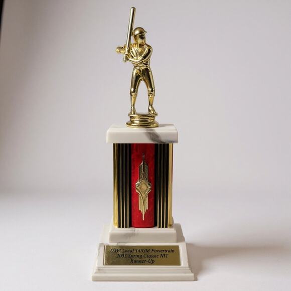 tall baseball boy batter Trophy - Picture 1 of 14